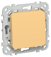 FLITE Выключатель 1-клавишный кнопочный 10А ВС11-2-0-ФлЗ золотарник IEK, FI-V14-0-10-1-K90