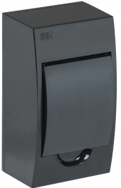 KREPTA 3 Корпус пластиковый ЩРН-П-4 IP41 черный IEK, MKP12-N-04-41-K02