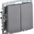BRITE Выключатель 2-клавишный проходной 10А ВС10-2-6-БрС сталь IEK, BR-V22-0-10-K46