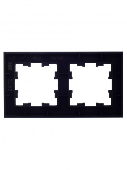 IEK BRITE Рамка 2 -местная РУ-2-2-БрТБ стекло темная бронза , BR-M22-G-K45