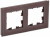 IEK BRITE Рамка 2 -местная РУ-2-2-БрТБ стекло темная бронза , BR-M22-G-K45