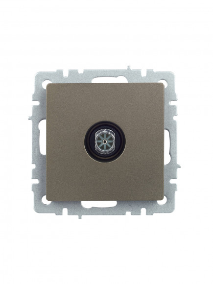 IEK BRITE Розетка TV оконечная РТВ11-0-БрШ шампань , BR-A10-O-K37