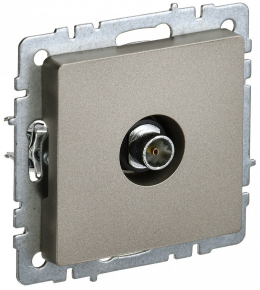 IEK BRITE Розетка TV оконечная РТВ11-0-БрШ шампань IEK, BR-A10-O-K37