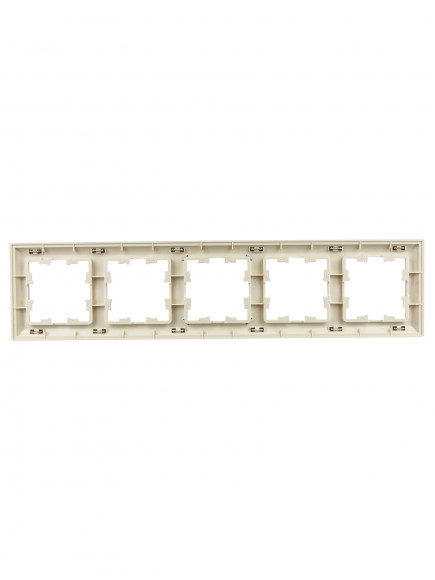 IEK BRITE Рамка 5-местная РУ-5-Бр бежевый/шампань , BR-M52-12-3-K10
