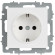 IEK BRITE Розетка 1-местная с заземлением без защитных шторок 16А РС11-1-0-БрАБ арктический белый IEK, BR-R11-16-K91