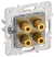 IEK SKANDY Аудиорозетка 4-местная SK-A01N металл никель , SK-S40-K50