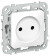 IEK FLITE Розетка без заземления без защитных шторок безвинтовое крепление 10А РС01-1-ФлБ белый IEK, FI-R10-10-1-K01