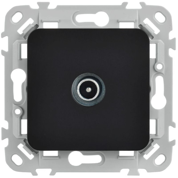 IEK FLITE Розетка TV экранированная оконечная тип M РТВм-1-1-1-ФлЧ черный IEK, FI-A13-O-K02
