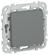 FLITE Выключатель 1-клавишный перекрестный 10А ВС71-1-0-ФлМА мокрый асфальт IEK, FI-V13-0-10-K80