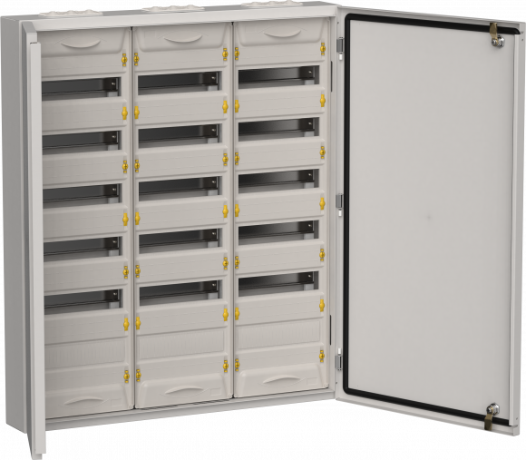 IEK TITAN 5 Корпус металлический ЩРн-216 (3х72) 960х830х140мм IP54 серый (две двери) IEK, TI5-50-N-3X072-54-7035