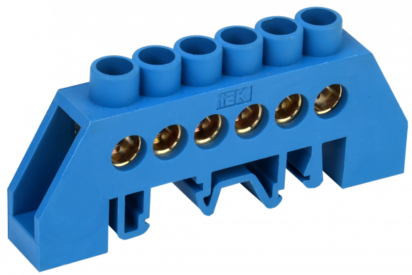 IEK Шина N "ноль" в комб DIN-изол "Стойка" ШНИ-8х12-6-КС-С IEK, YNN10-812-6DP-K07