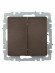 IEK BRITE Выключатель 2-клавишный проходной 10А ВС10-2-6-БрТБ темная бронза , BR-V22-0-10-K45