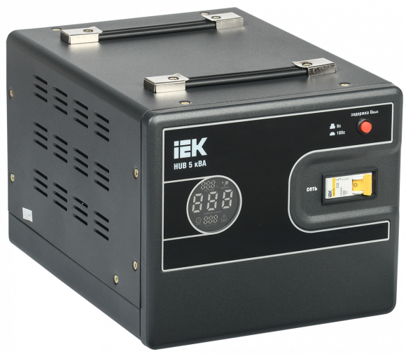IEK Стабилизатор напряжения однофазный переносной 5кВА HUB IEK, IVS21-1-005-13