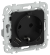 IEK FLITE Розетка 1-местная с заземлением с защитными шторками 16А с USB A+C 20Вт РСЮшс11-0-ФлЧ черный IEK, FI-R14-16-U22-020-K02