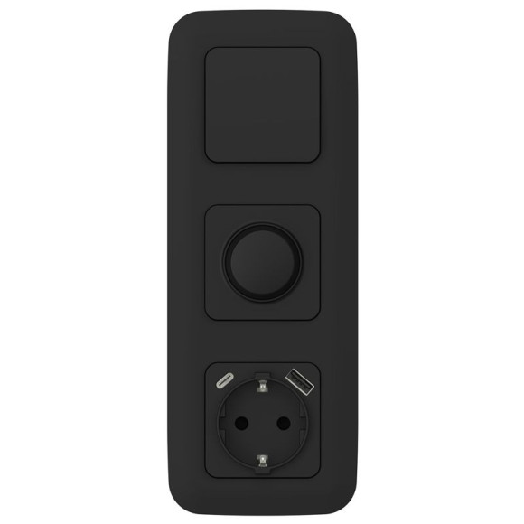 IEK FLITE Розетка 1-местная с заземлением с защитными шторками 16А с USB A+C 20Вт РСЮшс11-0-ФлЧ черный IEK, FI-R14-16-U22-020-K02