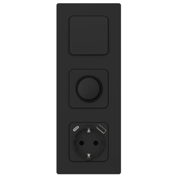 IEK FLITE Розетка 1-местная с заземлением с защитными шторками 16А с USB A+C 20Вт РСЮшс11-0-ФлЧ черный IEK, FI-R14-16-U22-020-K02