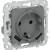 FLITE Розетка 1-местная с заземлением с защитными шторками 16А с USB A+A 3,1А РСЮша11-0-ФлМА мокрый асфальт IEK, FI-R14-16-U21-D31-K80
