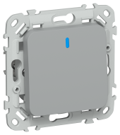 FLITE Выключатель 1-клавишный кнопочный с индикацией 10А ВС11-2-1-ФлС серый IEK, FI-V14-1-10-1-K03