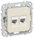 IEK FLITE Розетка 2-местная RJ45/RJ11 категория 5Е/3 UTP РКТ5е/3-2-0-ФлСл сливочный IEK, FI-KT22-1-K86
