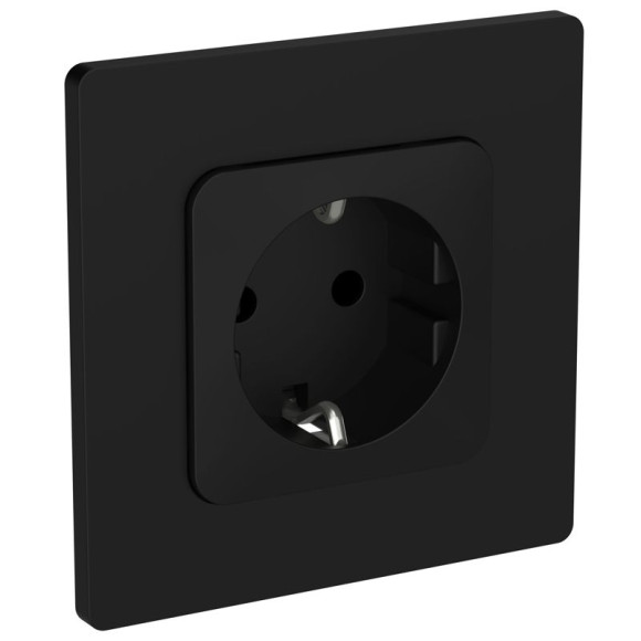 IEK FLITE Рамка 1-местная РУ-1-К-ФлЧ черный IEK, FI-M12-32-20-K02, Classic