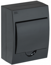 KREPTA 3 Корпус пластиковый ЩРН-П-6 IP41 черный IEK, MKP12-N-06-41-K02