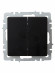 IEK BRITE Выключатель 2-клавишный проходной 10А ВС10-2-6-БрЧ черный , BR-V22-0-10-K02