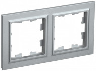 BRITE Рамка 2-местная РУ-2-БрА алюминий , BR-M22-K47