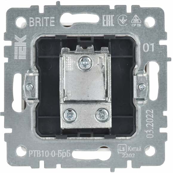 IEK BRITE Розетка TV проходная РТВ10-0-БрБ белый IEK, BR-A10-P-K01