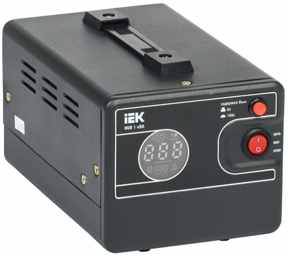IEK Стабилизатор напряжения однофазный переносной 1кВА HUB IEK, IVS21-1-001-13