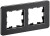 IEK BRITE Рамка 2-местная РУ-2-1-Бр металл черный RE IEK, BR-M22-M-01-K02
