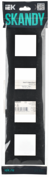 IEK SKANDY Рамка 4-местная SK-F04Bl черный , SK-M42-K02