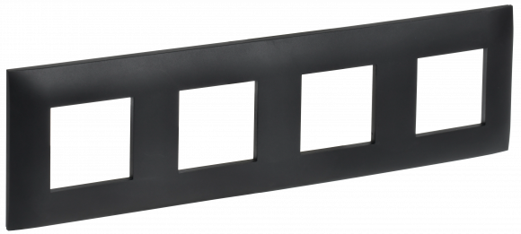 IEK SKANDY Рамка 4-местная SK-F04Bl черный , SK-M42-K02