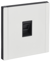 FORTE&PIANO Розетка компьютерная RJ45 кат.5E FP232M металл белый IEK, FP-K10-1-M-K01
