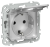 IEK FLITE Розетка с заземлением с защитными шторками и крышкой 16А IP44 РСшкр11-0-44-ФлА алюминий IEK, FI-R16-16-44-K47