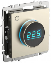 BRITE Термостат электронный с индикацией ТС10-1-БрШ шампань , BR-RT11-K37