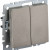 BRITE Выключатель 2-клавишный проходной 10А ВС10-2-6-БрШ шампань IEK, BR-V22-0-10-K37
