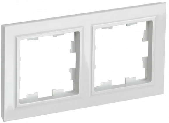 IEK BRITE Рамка 2-местная РУ-2-БрБ белый, BR-M22-K01-PRO