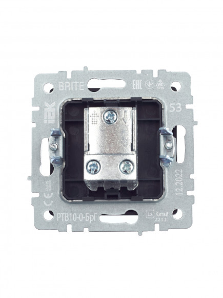 IEK BRITE Розетка TV проходная РТВ10-0-БрГ графит IEK, BR-A10-P-K53