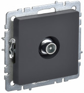 BRITE Розетка TV проходная РТВ10-0-БрГ графит , BR-A10-P-K53