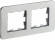 IEK BRITE Рамка 2-местная РУ-2-1-Бр металл алюминий RE IEK, BR-M22-M-01-K47
