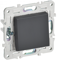 SKANDY Выключатель 1-клавишный 10А SK-V01T титан , SK-V10-0-10-K48