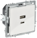 IEK BRITE Розетка USB A+C 45Вт высокоскоростная зарядка РЮ11-2-БрБ белый IEK, BR-U22-045-K01 IEK BRITE Розетка USB A+C 45Вт высокоскоростная зарядка РЮ11-2-БрБ белый IEK, BR-U22-045-K01