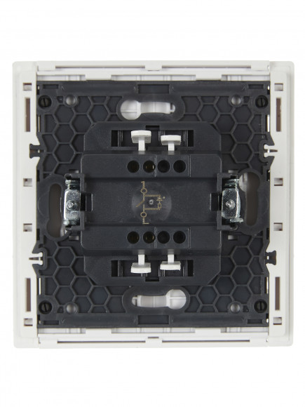 IEK FORTE&PIANO Выключатель 1-клавишный с индикацией 10А FP202 белый , FP-V10-1-10-1-K01