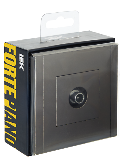 IEK FORTE&PIANO Розетка TV проходная FP329 серый , FP-A10-P-K03