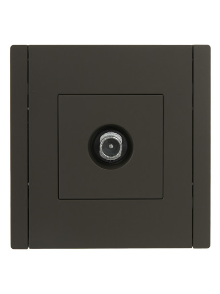 IEK FORTE&PIANO Розетка TV проходная FP329 серый , FP-A10-P-K03