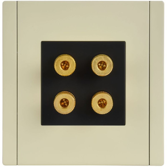IEK FORTE&PIANO Аудиорозетка 4-местная FP839M металл серый сланец IEK, FP-S40-M-K41