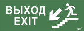 Этикетка самоклеящаяся 240х90мм "Выход/лестница вниз/фигура" IEK, LPC10-1-24-09-VLVNF