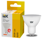 Лампа светодиодная ALFA PAR16 софит 10Вт 230В 3000К GU10 (6шт)IEK, LLA-PAR16-10-230-3-GU10-6