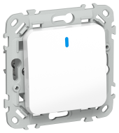 FLITE Выключатель 1-клавишный проходной с индикацией 10А ВС61-1-1-ФлБ белый IEK, FI-V12-1-10-1-K01