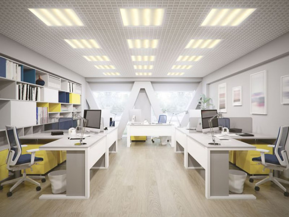 IEK LIGHTING PRO Светильник светодиодный ДВО 2001A 45Вт 3000К IP40 588х588мм Грильято опал БАП 3ч IEK, LTP-DVO1-2001A-45-30-K01